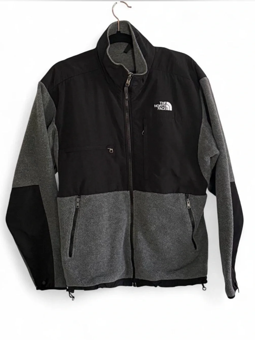 The North Face Gray Black Paneled Fleece Jacket Men’s M